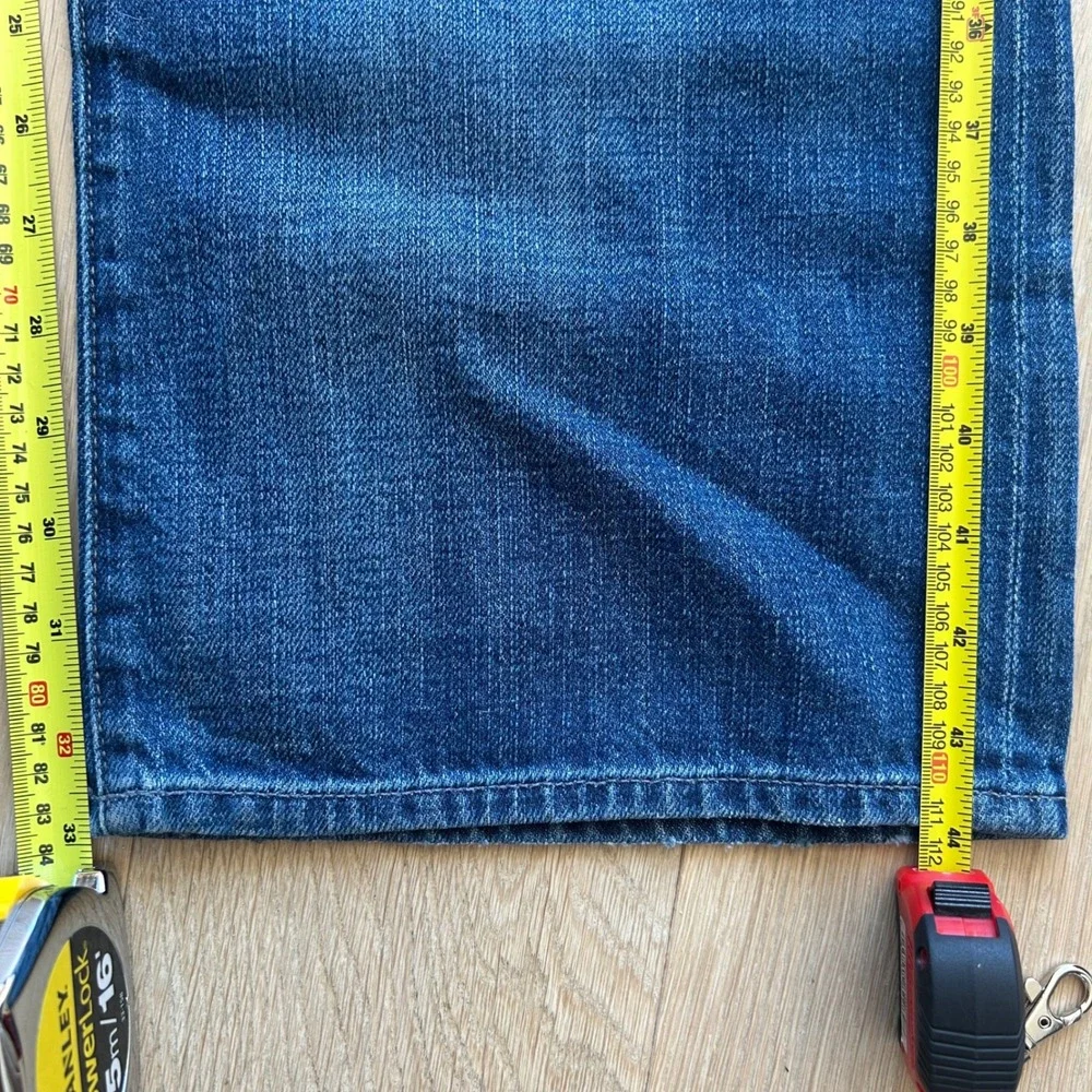7 For All Mankind Relaxed Jeans 36 USA Blue Ghost ATC521942N Straight Leg Denim